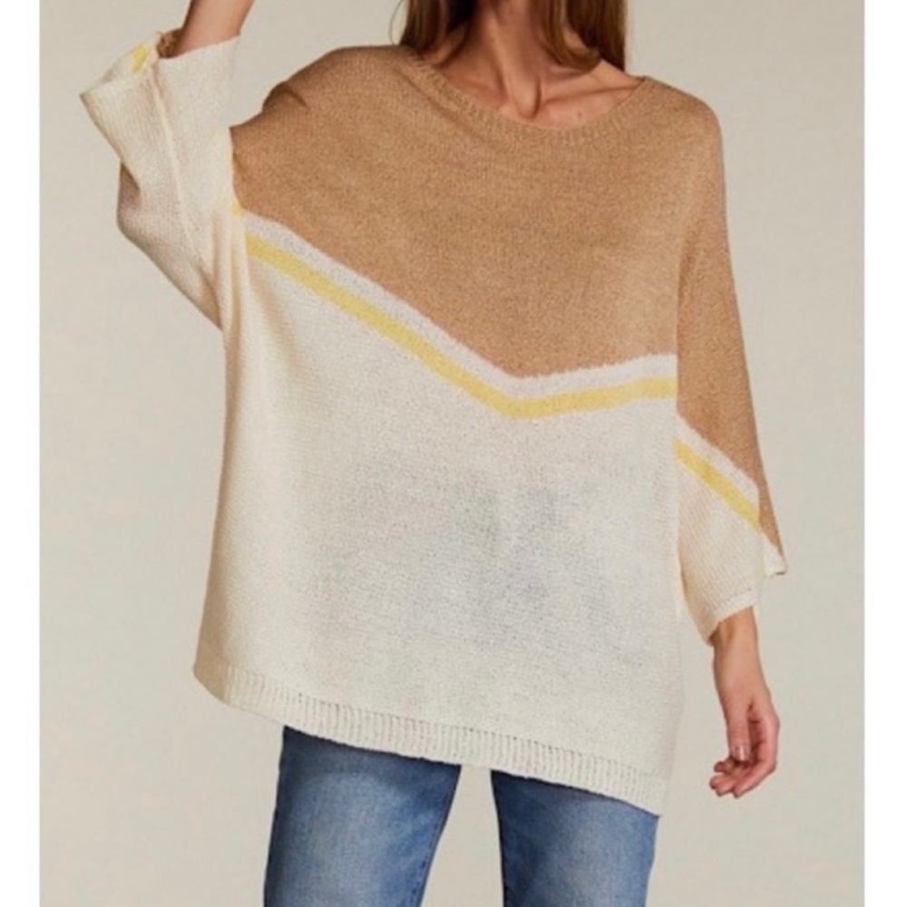 💝Boutique~Color💛 Block Knit Top/Sweater